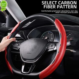 New 1Pair Universal Automobile Anti-Slip Carbon Fibre Steering Wheel Cover for Car Anti-skid Accessories