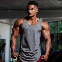 Men's Tank Tops Summer 2023 Brand Vest Bodybuilding Clothing And Fitness Men Undershirt Gyms Sleeveless Shirt