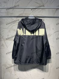 xinxinbuy Men designer Coat Jacket Hoodie Paris letter print windbreak long sleeve women black khaki blue Grey XS-XL