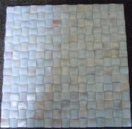 Wallpapers Seamless White Freshwater Mother Of Pearl Mosaic Tile For Home Decoration Wall 1 Square Meter/lot Convex Pattern AL061