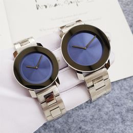 Fashion Full Brand Wrist Watches Man Woman Couple's Lover's Stainless Steel Metal Band Luxury AAA Clock MV12