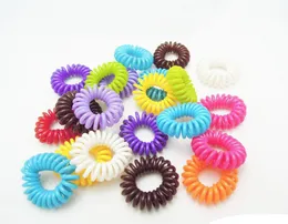 Wholesale Telephone Cord Rubber Hair Ties Elastic Ponytail Holders Hair Ring Scrunchies For Girl Rubber Band Tie Hair Rope 1000pcs