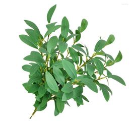 Decorative Flowers Pack Of 10 Artificial Leaves Branch Plant Branches Wedding Ceremony Holiday Home Wall DIY Decoration Accessories