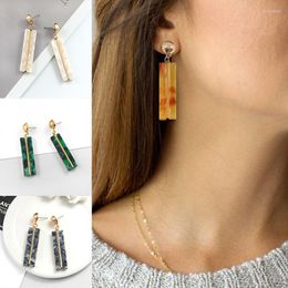 Dangle Earrings Rectangular Four-color Acrylic Set With Retro Style Glamour Female Fashion To Send Friends Accessories