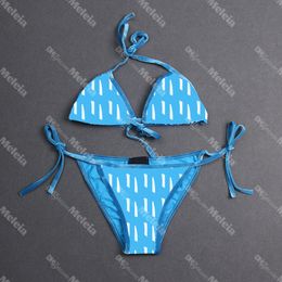 Two Piece Bikinis Designer Three Point Swimwear for Woman Full Letters Summer Beach Bathing Suits Print Swimwear