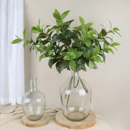 Decorative Flowers Simulation Plant With Long Branch Aesthetic Po Props Fake Green Osmanthus Leaves Home Decor