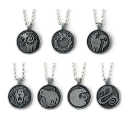 Chains Fashion Anime Seven Deadly Sins Necklace Creative Tattoo Sheep Dragon Lion Logo Classic Vintage Jewellery Accessory GiftChains