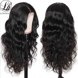 Synthetic Wigs Body Wave 13x4 Lace Front Wigs Synthetic Long t Part Nature Black for Women Glueless 180% Density Hair 230227