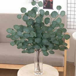Decorative Flowers 65cm Artificial Plant Eucalyptus Silk Green Home Decoration Christmas Outdoor Willow Leaves Wedding Party Fake