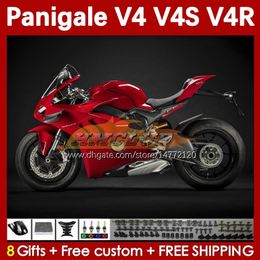 Motorcycle Fairings For DUCATI Street Fighter Panigale V 4 factory red V4 S R V4S V4R 18-22 Bodywork 41No.2 V4-S V4-R 18 19 20 V-4S V-4R 2018 2019 2020 Injection Mold Body