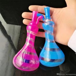 Smoking Pipes Colour striped vase pot Wholesale glass bongs, glass hookah, smoke pipe accessories