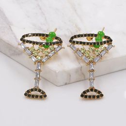 Stud Earrings JURAN Brand Chic Elegant Crystal Rhinestone For Women Trendy Jewellery 2 Colours