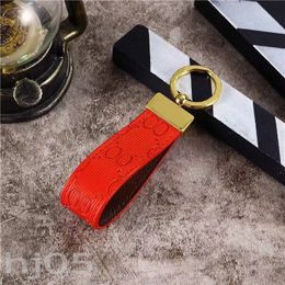 Letters leather keyring canvas designer keychain with metal parts ladies elegant fashion bag pure accessories keychains for men personalized PJ068 B23