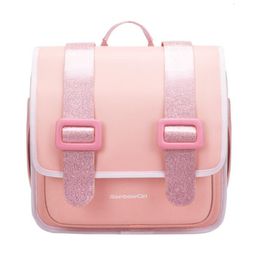 School Bags School Bags For Girls Backpack Waterproof Orthopaedic Schoolbag Kids Primary Grade 1-2 School PU Leather Backpack 230324