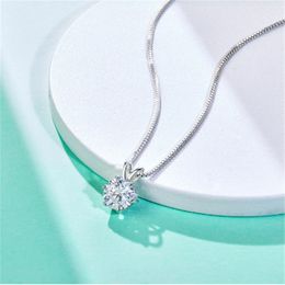 Charm 1/2/3Ct D Colour Moissanite Pendant Pass Diamond Test 925 Sterling Silver Party Wedding Pendants Necklace For Women Jewellery