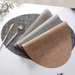 Place Mat Round Placemats Kitchen Table Placemat Heat Insulation Stain-resistant Washable PVC Table Mats 30pcs Quality