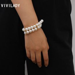 Bangle Japan South Korea Wild Adjustable Imitation Pearl Women Charm Beaclet High Qulaity For Female Birthday Jewellery Gift