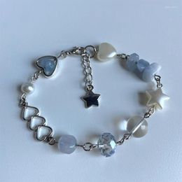 Charm Bracelets Butterfly Rock Bracelet Pearl Women Beads Girl Handmade Fairycore Y2k Grunge Boho