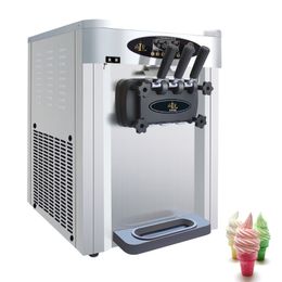 Commercial Soft Ice Cream Making Machine Stainless Steel Desktop Ice Cream Makers