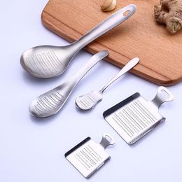 Dinnerware Sets Stainless Steel Ginger Grater Multi-Function Seasoning Grinded Tools Garlic Slicer Cutter Silver Colour Planer Kitchen