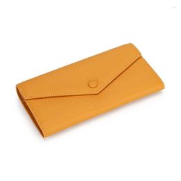 Wallets GENODERN Long Genuine Leather Women's Wallet Large Capacity Clutch Phone Bag