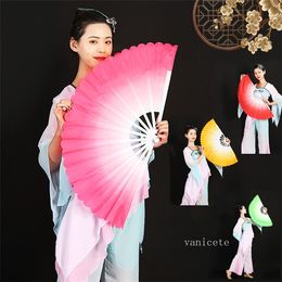 50pcs Party Supplies left and right hand fans Arrival Chinese Dance Fan Silk Weil 4 Colours Available For White fans bone Wedding Party Favour LT335