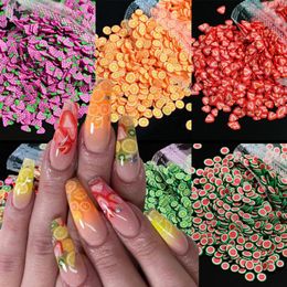 Nail Art Decorations 1000Pcs Fruit Slices Assorted Fimo Colorful 3D Polymer For Resin Charms