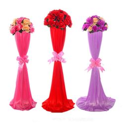 Wedding Centrepieces Party Decoration Artificial Rose Flower Ball Road Lead Set Event Mall Opening Guide Column 4 Sets