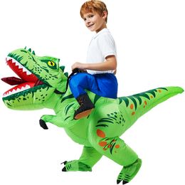 Cosplay Kids T-Rex Dinossauros Traje Inflável Criança Anime Purim Halloween Festa de Cosplay Cosplay Costumes Terno para meninos meninas 230324