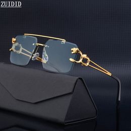 Sunglasses Retro Rimless Sunglasses For Men Steampunk Sunglasses Women Punk Fashion Glasses Vintage Shades Gafas De Sol Sonnenbrill Sun 230324