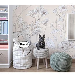 Wallpapers Designer Wallpaper Plain Flower Modern Style Simple Wall Cloth Custom Mural On The