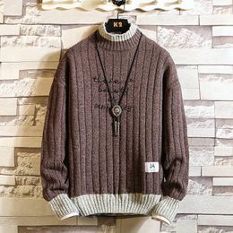 Men's Sweaters 2023 Winter Thick Warm Sweater Men Fashion Long Sleeve Turtleneck Pullover High Quality Keep Pull Homme