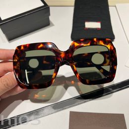 Oversized g sunglasses designer pure Colour sun glasses hollow out leopard print frame lentes de sol unisex distinctive square high end sunglasses useful PJ069 B23