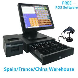 Inch POS Software Touch Screen System Cash Register Machine For Restaurant Or Retail Store