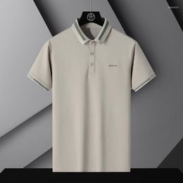 Men's Polos Summer Business Polo Shirts Men Short Sleeve 2023 Lapel Casual Fashion T-shirts Mens Breathable Solid Tops Clothing