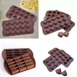 Diy Silicone Mould Smiling Face Shell Little Coke Mould Cake Chocolates Ice Lattice Moulds Sell Well with Various Pattern I0324