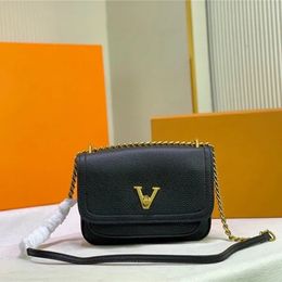 Designer Women's Bags LOCKME TENDER POCHETTE Chain Shoulder Handbags M57072 Envelope Bag Hasp up Crossbody Bag genuine leather Best Quality