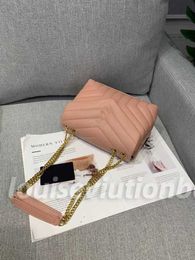 Real Quality Designer LOULOU Bag Large Shoulder chains crossbody clutch bags purses Genuine Calfskin Leather Grosgrain Lining Message handbags wlpj