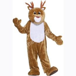 Adult size Plush Reindeer Mascot Costumes Animated theme Cartoon mascot Character Halloween Carnival party Costume