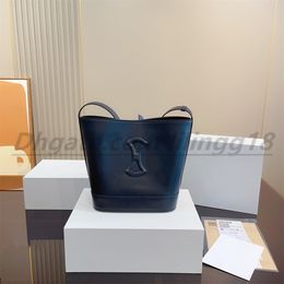 high quality Designer bags Real Leather Bag Women's Men's Logo Bucket bag Luxury Handbag Designer Fashion Channel Plain Pattern Fashion Shoulder Bags purse