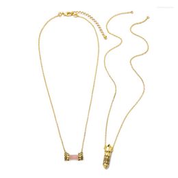 Pendant Necklaces Concise Chic Detachable Retro Necklace Ethnic Geometric Gold Color Jewelry