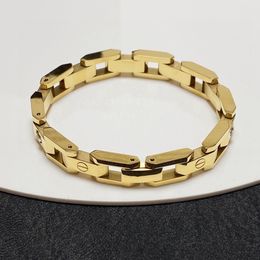 tank Bracelet LOVE bangl for man designer couple bracelet chain Gold plated 18K T0P highest Counter Replica 5A brand designer Jewellery exquisite gift with box 002