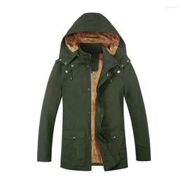 Men's Jackets LUKER CMSS Men Windproof Parkas Winter Military Fashion Jacket Thicken Fleece Hooded Outwear Warm Cargo Outdoor Coats