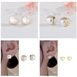 Backs Earrings 1PC Imitation Pearl Strong Magnetic Ear Stud Easy Use Clip For Women Heart Magnet Non Piercing Jewellery
