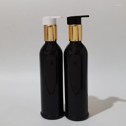 Storage Bottles 20pcs 250ml Empty Travel Black With Gold Lotion Pump Shampoo Shower Gel Bottle Packaging Container Liquid Soap