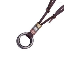 Pendant Necklaces 2023 Fashion Female Party Necklace Men Leather Kolye Jewellery Ethnic Charm Accessories Collier Colar