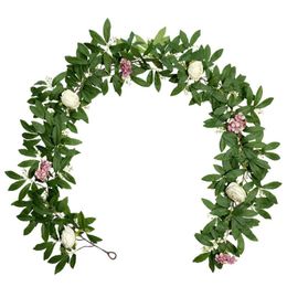Decorative Flowers & Wreaths Simulation Artificial Garland Fake Rose Flower For Wedding Party Table Home DecorationDecorative