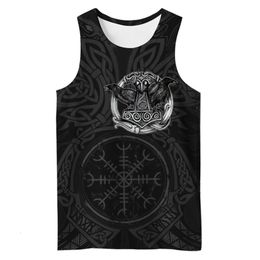 Men's Tank Tops CLOOCL 3D Print Top Pattern Symbol Tattoo Raven Streetwear Vest Sleeveless Men Women Casual Fitness Drop 230324