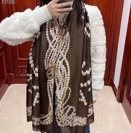 2023 Exclusive women's senior single chiffon silk shawl Fashion travel soft 180*90CM
