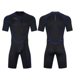 Women's Swimwear Wetsuit Men's Style 3mm Neoprene One-piece Short Sleeves Swimsuit Warm Sun Protection Snorkelling Outdoor Surf Wet Type